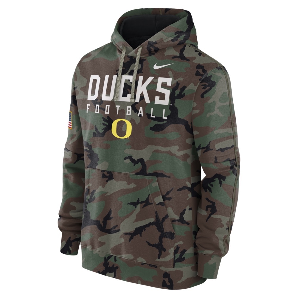 Classic Oregon O, Nike, Green, Hoodie, Men, Football, Cotton club, Military, 2024, Pullover, Sweatshirt, 812185